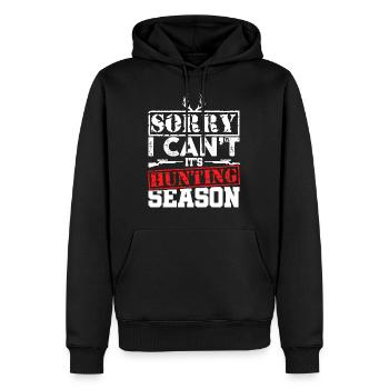 Forester Wild Antlers Deer Hunting Gift - Men’s Premium Organic Hoodie - black - Front - Nico (187cm)