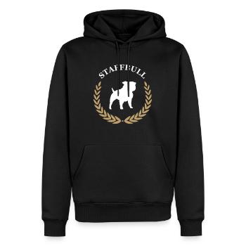 Süßer Staffordshire Bullterrier Hundezucht - Männer Premium Bio Hoodie - Schwarz - Vorne - Nico (187cm)