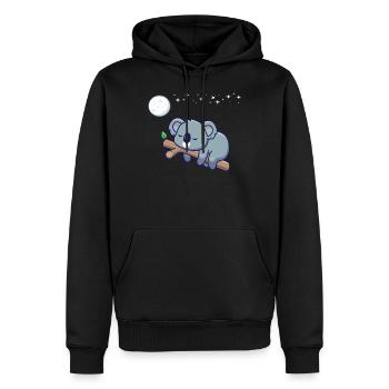 Koala Chemise de couchage Koala Pyjama Koala - Sweat à capuche Premium bio Homme - noir - Devant - Nico (187cm)