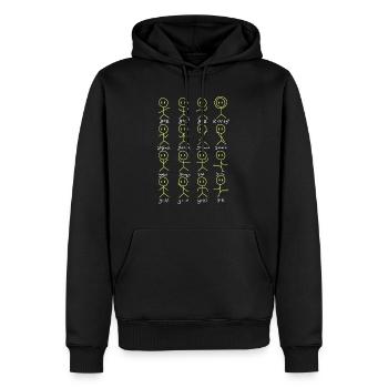 Math Formulas Dancing Mathematical Equations - Men’s Premium Organic Hoodie - black - Front - Nico (187cm)