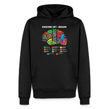 Engineers Brain Ingenieur Gehirn Ingenieure Uni - Männer Premium Bio Hoodie - Schwarz - Vorne - Nico (187cm)