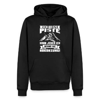 Lustiges Skifahren Skifahrer Sprüche Geschenk - Männer Premium Bio Hoodie - Schwarz - Vorne - Nico (187cm)