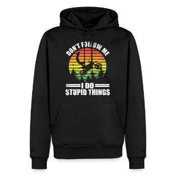 Sunset Freestyle Motocross Supercross Motorrad - Männer Premium Bio Hoodie - Schwarz - Vorne - Nico (187cm)