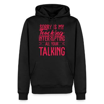 Learning teacher - Men’s Premium Organic Hoodie - black - Front - Nico (187cm)