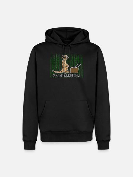Computer Informatik Nerd Nerdmännchen für - Männer Premium Bio Hoodie - Schwarz