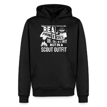 Scouts camping scouts - Sweat à capuche Premium bio Homme - noir - Devant - Nico (187cm)