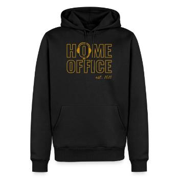 Home Office est. 2021 | headset - Men’s Premium Organic Hoodie - black - Front - Nico (187cm)