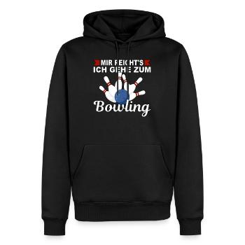 Bowlen Bowlingspieler Bowling Shirt Geschenk - Männer Premium Bio Hoodie - Schwarz - Vorne - Nico (187cm)