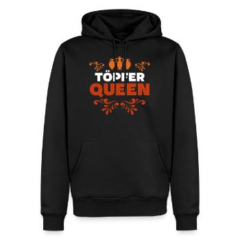 Töpfer Queen - Männer Premium Bio Hoodie - Schwarz - Vorne - Nico (187cm)