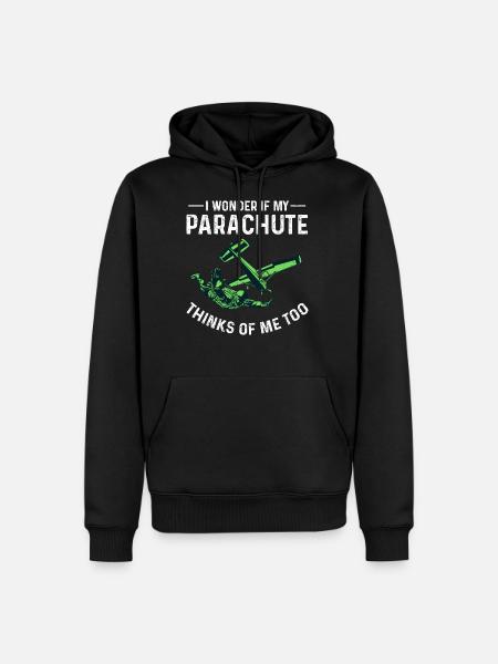 Fallschirm - Männer Premium Bio Hoodie - Schwarz