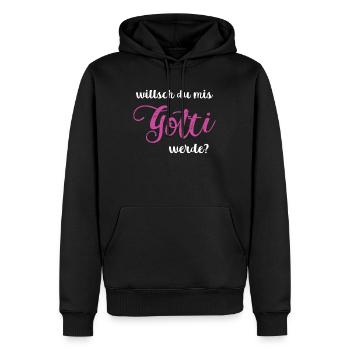 Gotti Fragen Firmgotti Willsch Du Mis Gotti Werde? - Männer Premium Bio Hoodie - Schwarz - Vorne - Nico (187cm)