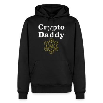 Crypto Daddy Crypto Currency Father Bitcoin Geek - Männer Premium Bio Hoodie - Schwarz - Vorne - Nico (187cm)
