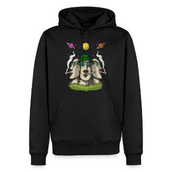 Statues hippies d’île de Pâques - Sweat à capuche Premium bio Homme - noir - Devant - Nico (187cm)
