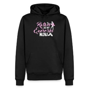 Danseuse Ballerine Ballet - Sweat à capuche Premium bio Homme - noir - Devant - Nico (187cm)