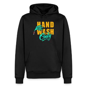 Hand Wash Only Car Detailing - Sweat à capuche Premium bio Homme - noir - Devant - Nico (187cm)