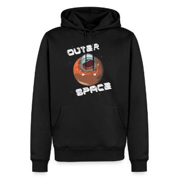 Weltraum Astronaut - Männer Premium Bio Hoodie - Schwarz - Vorne - Nico (187cm)