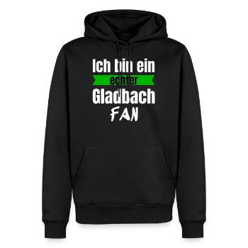 Mönchengladbach Gladbacher - Männer Premium Bio Hoodie - Schwarz - Vorne - Nico (187cm)