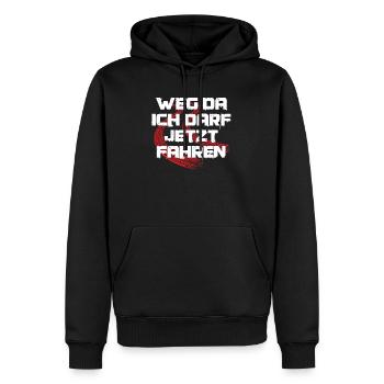 Führerschein Bestanden Fahrschüler Führerschein - Männer Premium Bio Hoodie - Schwarz - Vorne - Nico (187cm)