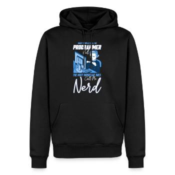 Softwareentwickler Computerfreak Programmierer - Männer Premium Bio Hoodie - Schwarz - Vorne - Nico (187cm)