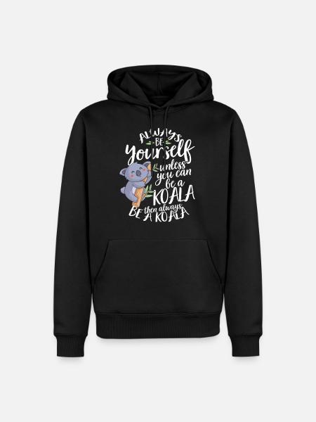 Koala - Men’s Premium Organic Hoodie - black