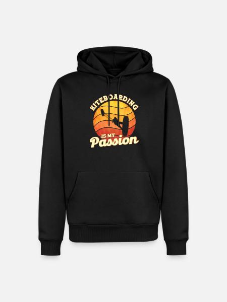 Kiteboarder Kiteboarding Kitesurfing - Men’s Premium Organic Hoodie - black