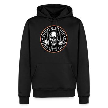 Welcome to the Ghetto - Crane prison - Männer Premium Bio Hoodie - Schwarz - Vorne - Nico (187cm)