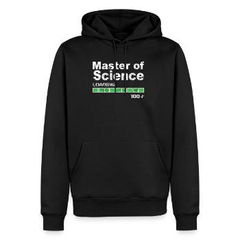 Master of Science Loading - Master Studium Uni FH - Männer Premium Bio Hoodie - Schwarz - Vorne - Nico (187cm)