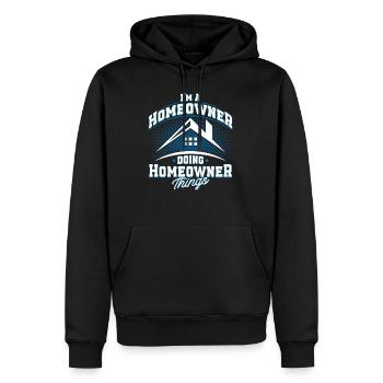 House building construction manager Builder - Men’s Premium Organic Hoodie - black - Front - Nico (187cm)