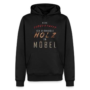 Schreiner Tischler Handwerker Holz Geschenkidee - Männer Premium Bio Hoodie - Schwarz - Vorne - Nico (187cm)