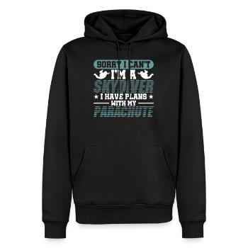 Skydiving Skydive Skydive - Men’s Premium Organic Hoodie - black - Front - Nico (187cm)