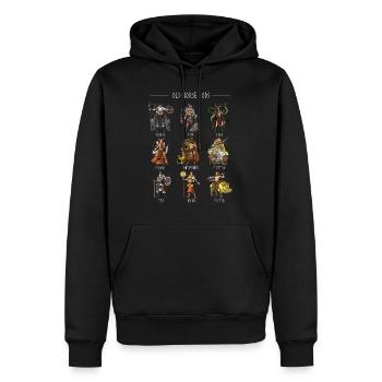 Alte nordische Götter - Männer Premium Bio Hoodie - Schwarz - Vorne - Nico (187cm)