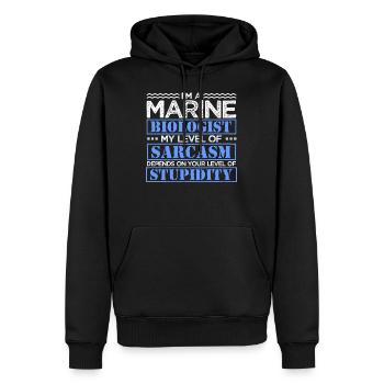 Biologie mer biologie marine cadeau - Sweat à capuche Premium bio Homme - noir - Devant - Nico (187cm)