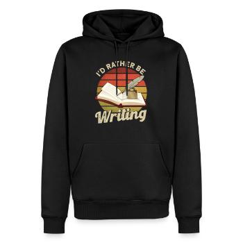 Sort Writer Auteur de livre Cadeau - Sweat à capuche Premium bio Homme - noir - Devant - Nico (187cm)