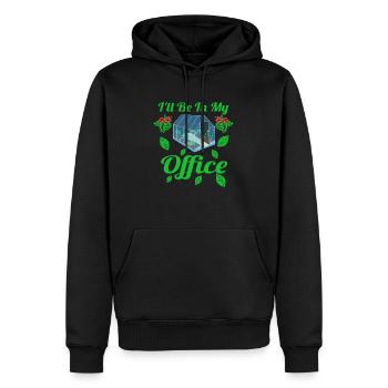 Ill Be In My Office Jardin jardin - Sweat à capuche Premium bio Homme - noir - Devant - Nico (187cm)
