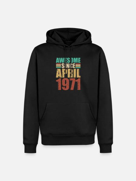 April 1971 - Men’s Premium Organic Hoodie - black