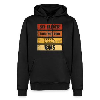 Soyez intelligent Conduire avec Le Bus I Rétro Chauffeur de bus Voiture - Sweat à capuche Premium bio Homme - noir - Devant - Nico (187cm)