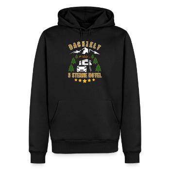 Dachzelt Mein 5 Sterne Hotel Camping Urlaub Spruch - Männer Premium Bio Hoodie - Schwarz - Vorne - Nico (187cm)