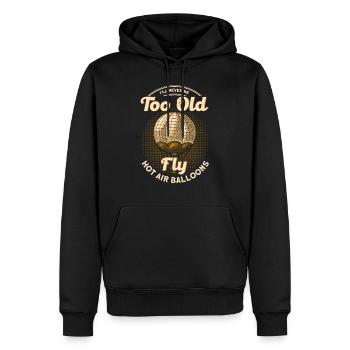 Heißluftballon Ballon Retro Geschenk - Männer Premium Bio Hoodie - Schwarz - Vorne - Nico (187cm)