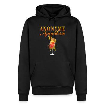 JGA Anonyme Aperolikerin Team Cocktail Aperolglas - Männer Premium Bio Hoodie - Schwarz - Vorne - Nico (187cm)
