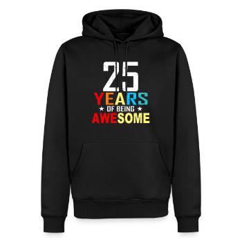 25 Jahre Birthday 25 Geburtstag Geschenk 25 Jahre - Männer Premium Bio Hoodie - Schwarz - Vorne - Nico (187cm)