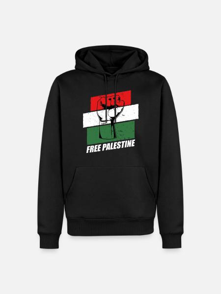 Free Palestine - Männer Premium Bio Hoodie - Schwarz