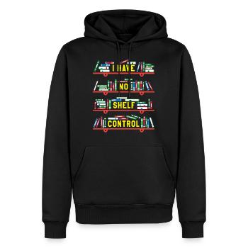 Bücher Sammeln Bibliothek - Männer Premium Bio Hoodie - Schwarz - Vorne - Nico (187cm)
