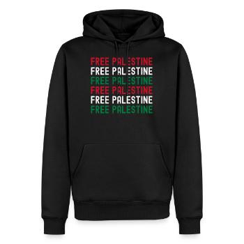 Free Palestine Freiheit Palästina Freies Palästina - Männer Premium Bio Hoodie - Schwarz - Vorne - Nico (187cm)