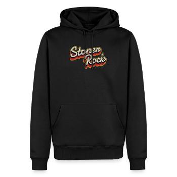STONER ROCK RÉTRO VINTAGE - Sweat à capuche Premium bio Homme - noir - Devant - Nico (187cm)