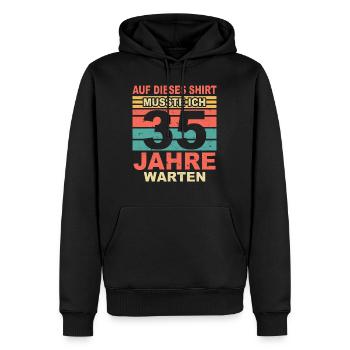 35 Jahre Lustiges 35 Geburtstag Birthday Geschenk - Männer Premium Bio Hoodie - Schwarz - Vorne - Nico (187cm)