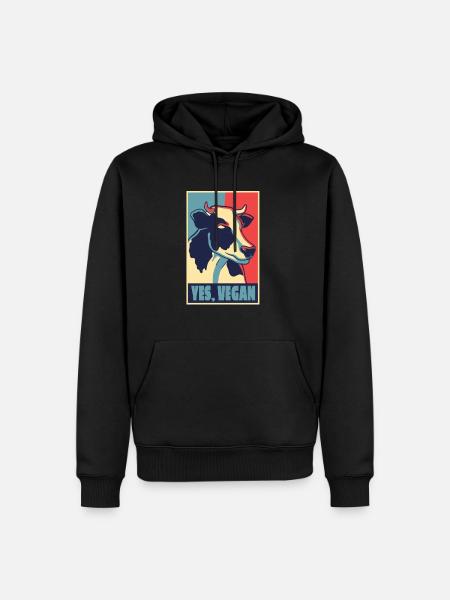 KOE POSTER VEGAN - Mannen Premium Bio hoodie - zwart