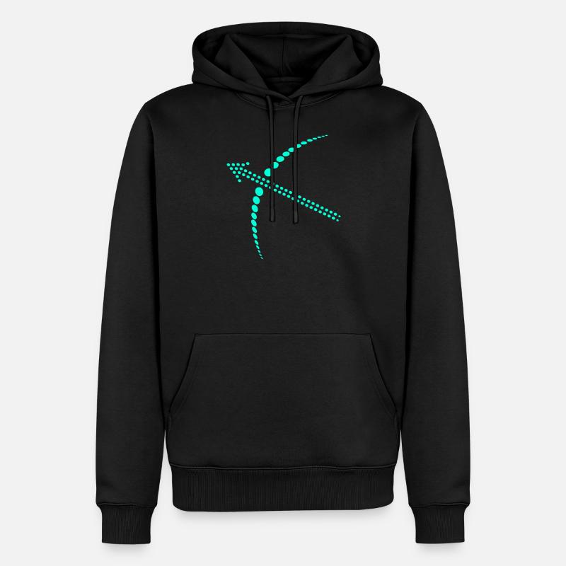Flèche et arc - Sweat à capuche Premium bio Homme - noir