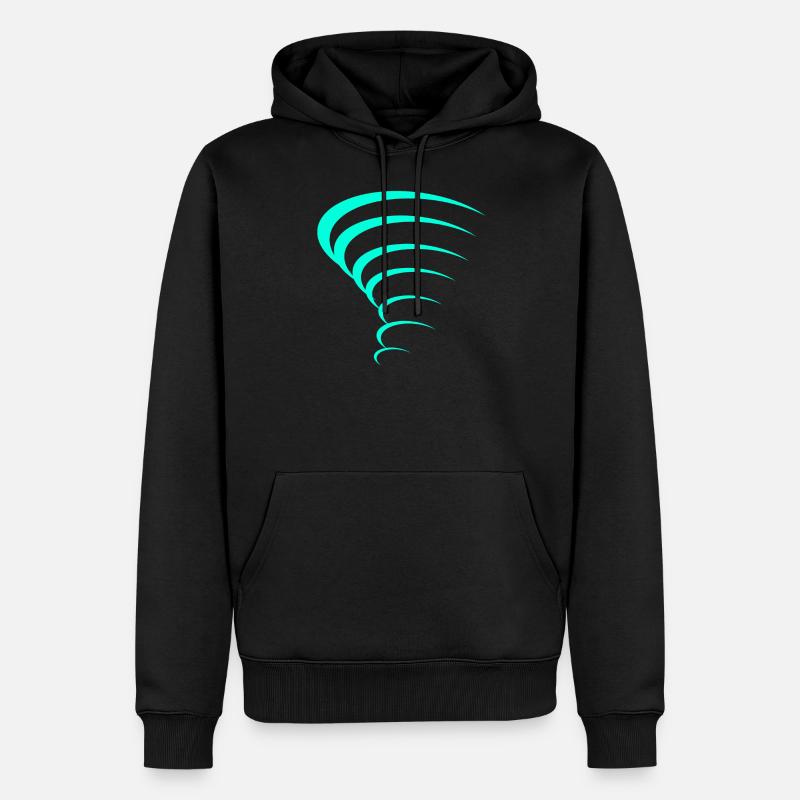 Tornado Design - Männer Premium Bio Hoodie - Schwarz