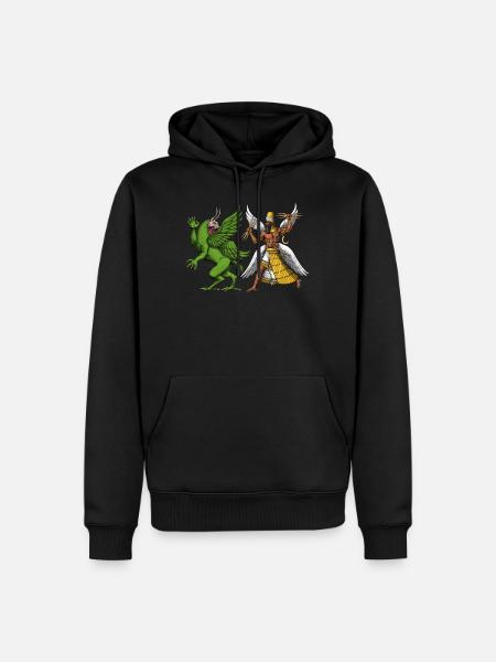 Tiamat And Marduk Sumerian Mythology - Men’s Premium Organic Hoodie - black