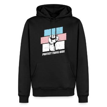Protect Trans Kids - Männer Premium Bio Hoodie - Schwarz - Vorne - Nico (187cm)